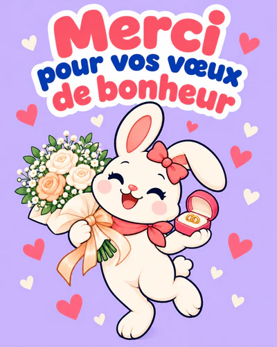 Merci pour vos vœux de bonheur