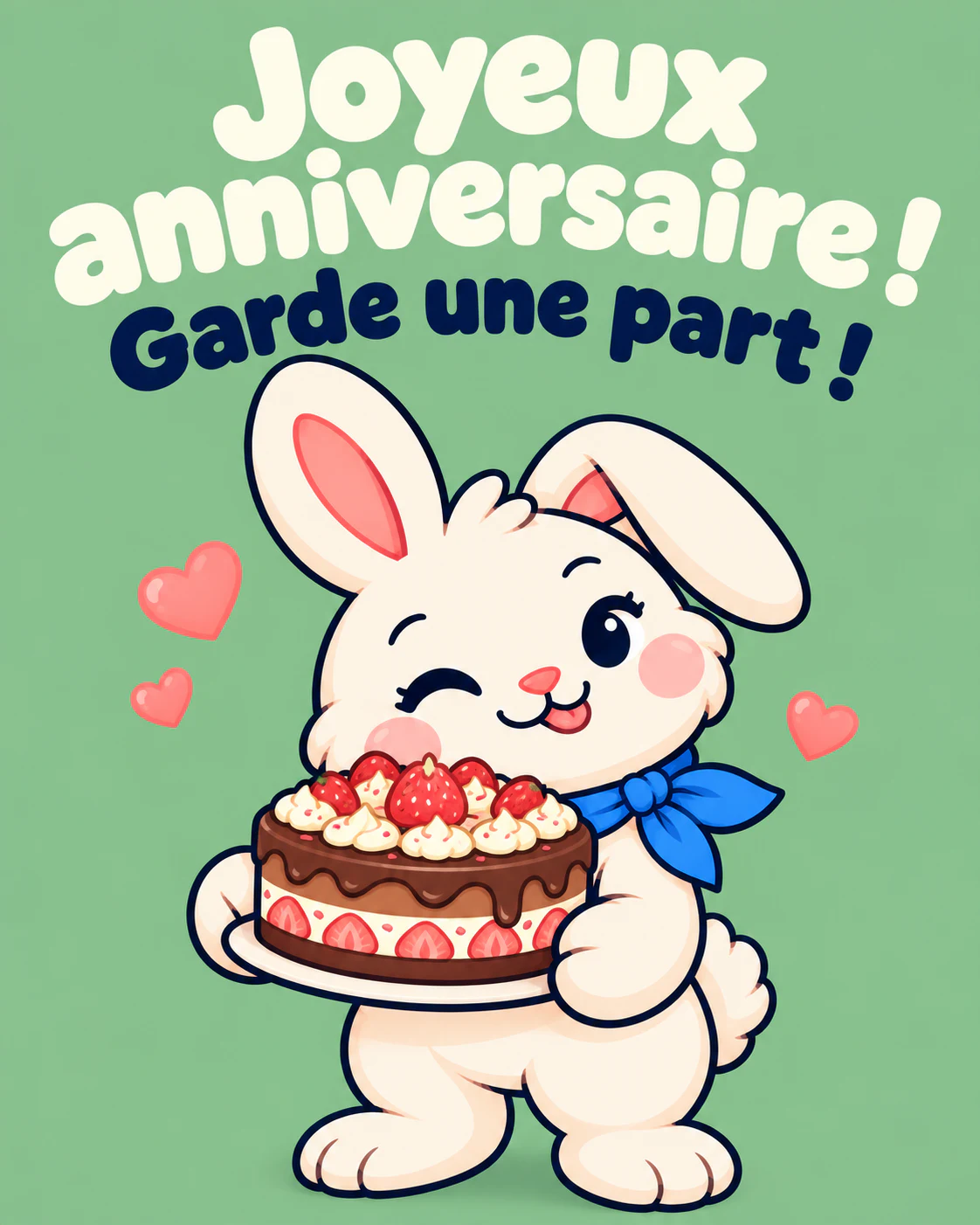 Joyeux anniversaire ! Garde une part !