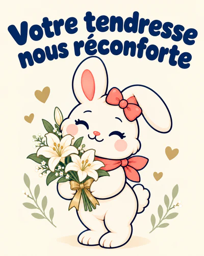 Votre tendresse nous réconforte