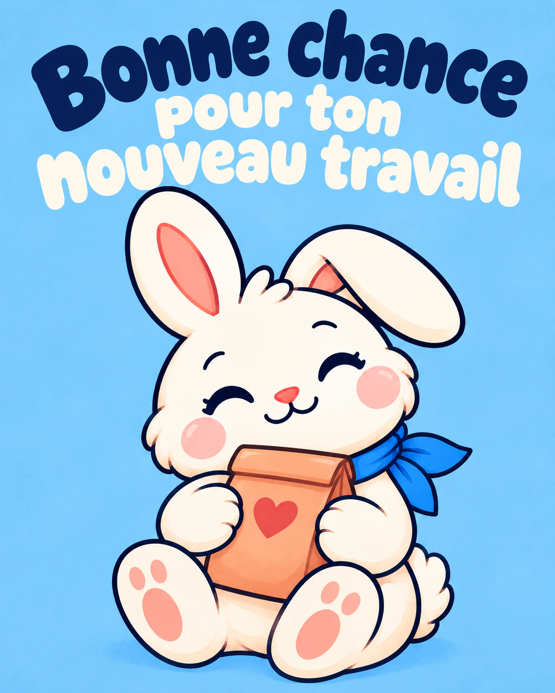 Bonne chance pour ton nouveau travail