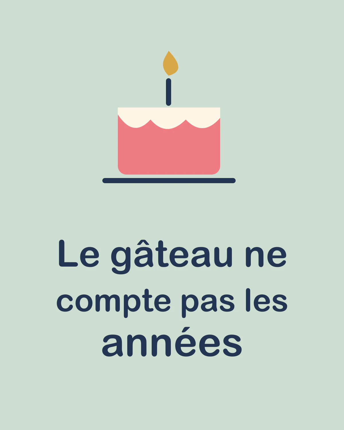 Le gâteau ne compte pas les années