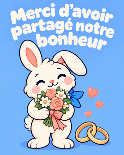 Merci d’avoir partagé notre bonheur