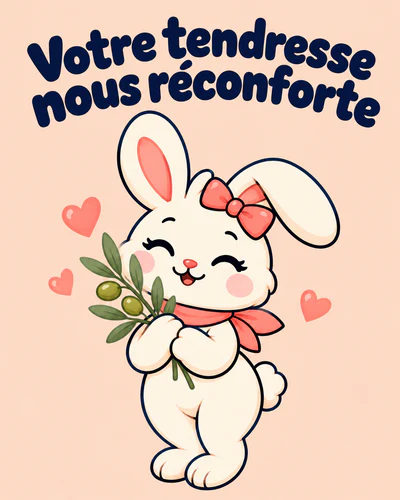 Votre tendresse nous réconforte
