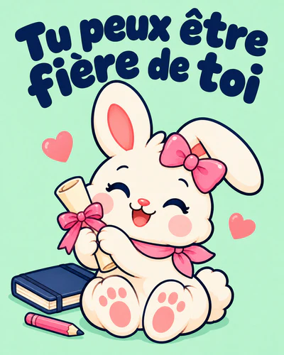 Tu peux être fière de toi