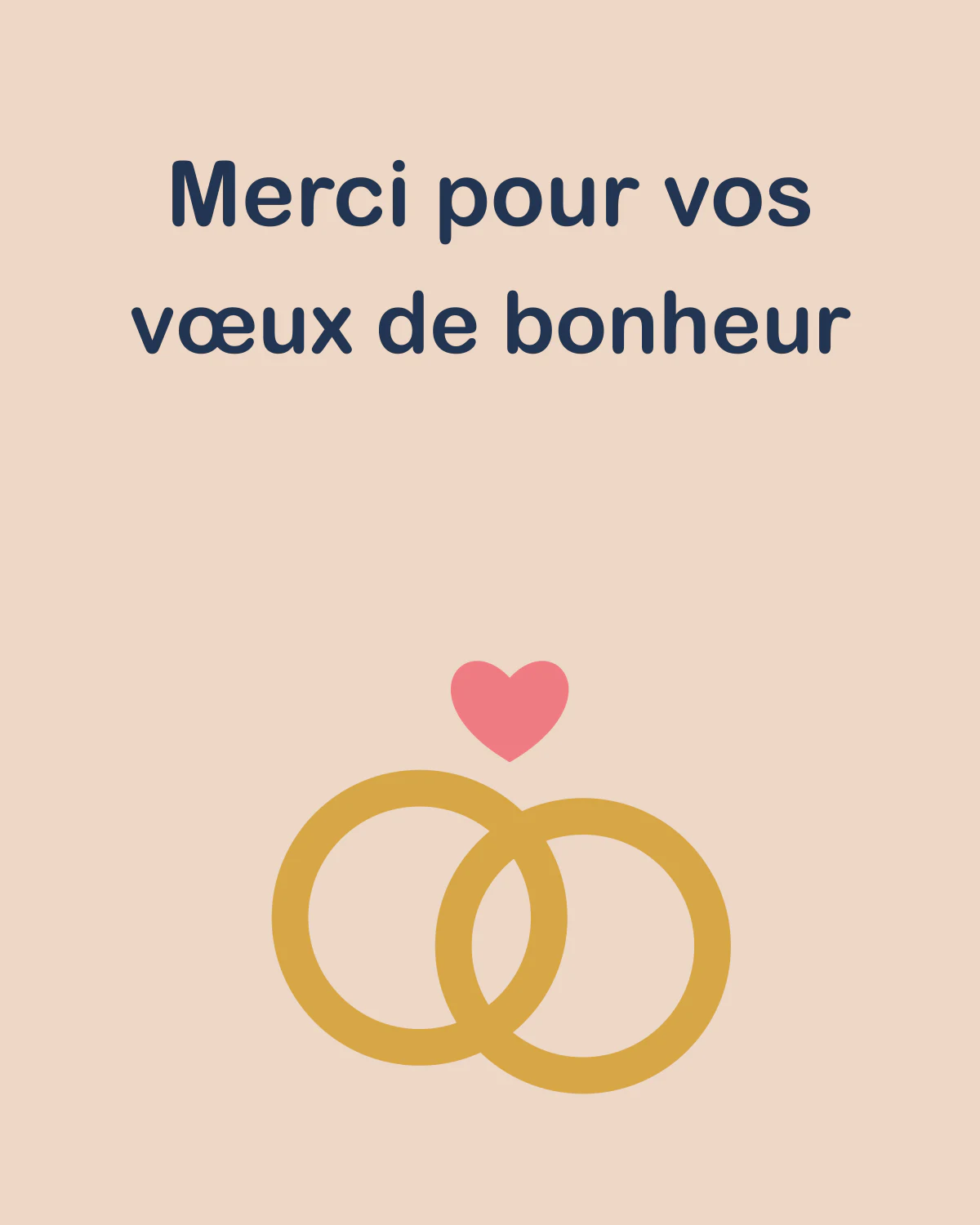 Merci pour vos vœux de bonheur
