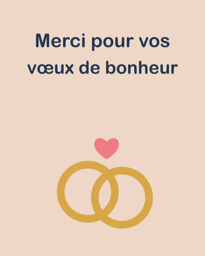 Merci pour vos vœux de bonheur