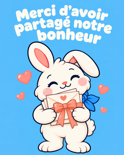 Merci d’avoir partagé notre bonheur