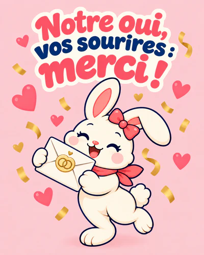 Notre oui, vos sourires : merci !