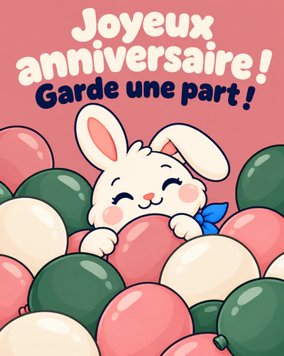 Joyeux anniversaire ! Garde une part !