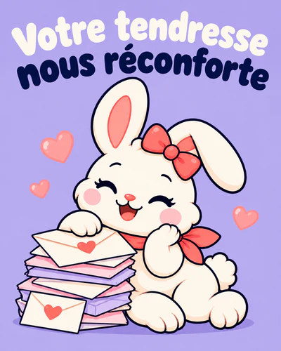 Votre tendresse nous réconforte