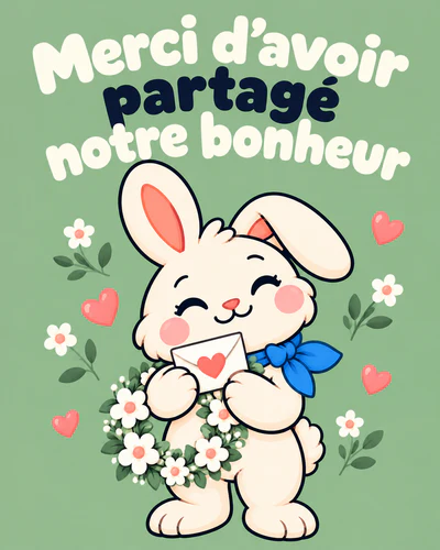 Merci d’avoir partagé notre bonheur