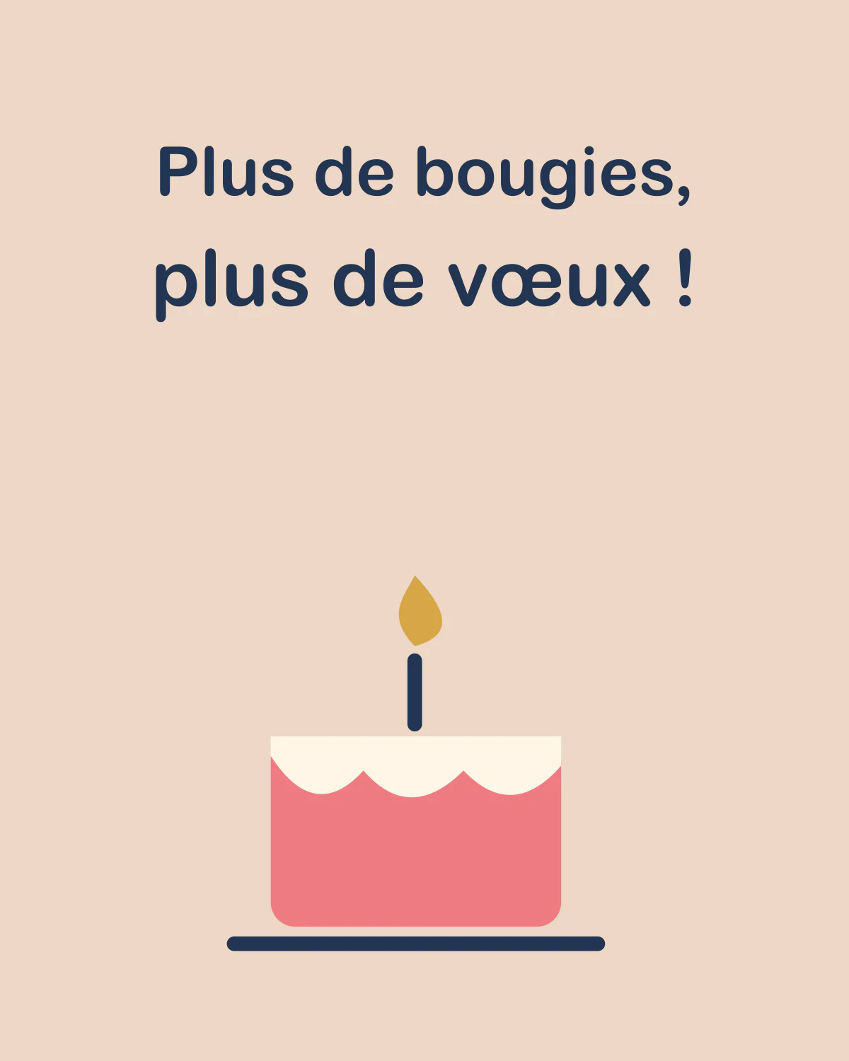 Plus de bougies, plus de vœux !
