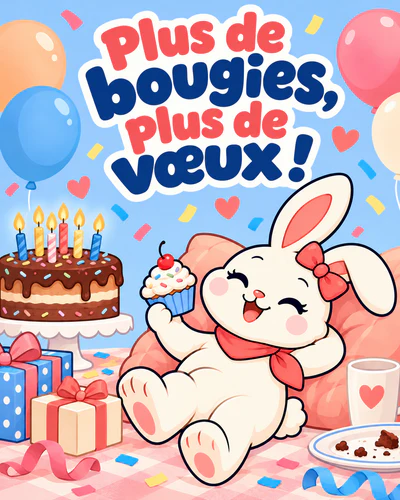 Plus de bougies, plus de vœux !