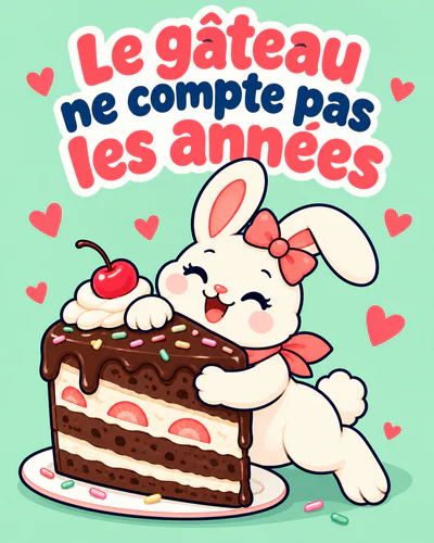 Le gâteau ne compte pas les années
