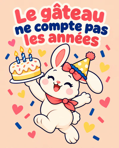 Le gâteau ne compte pas les années