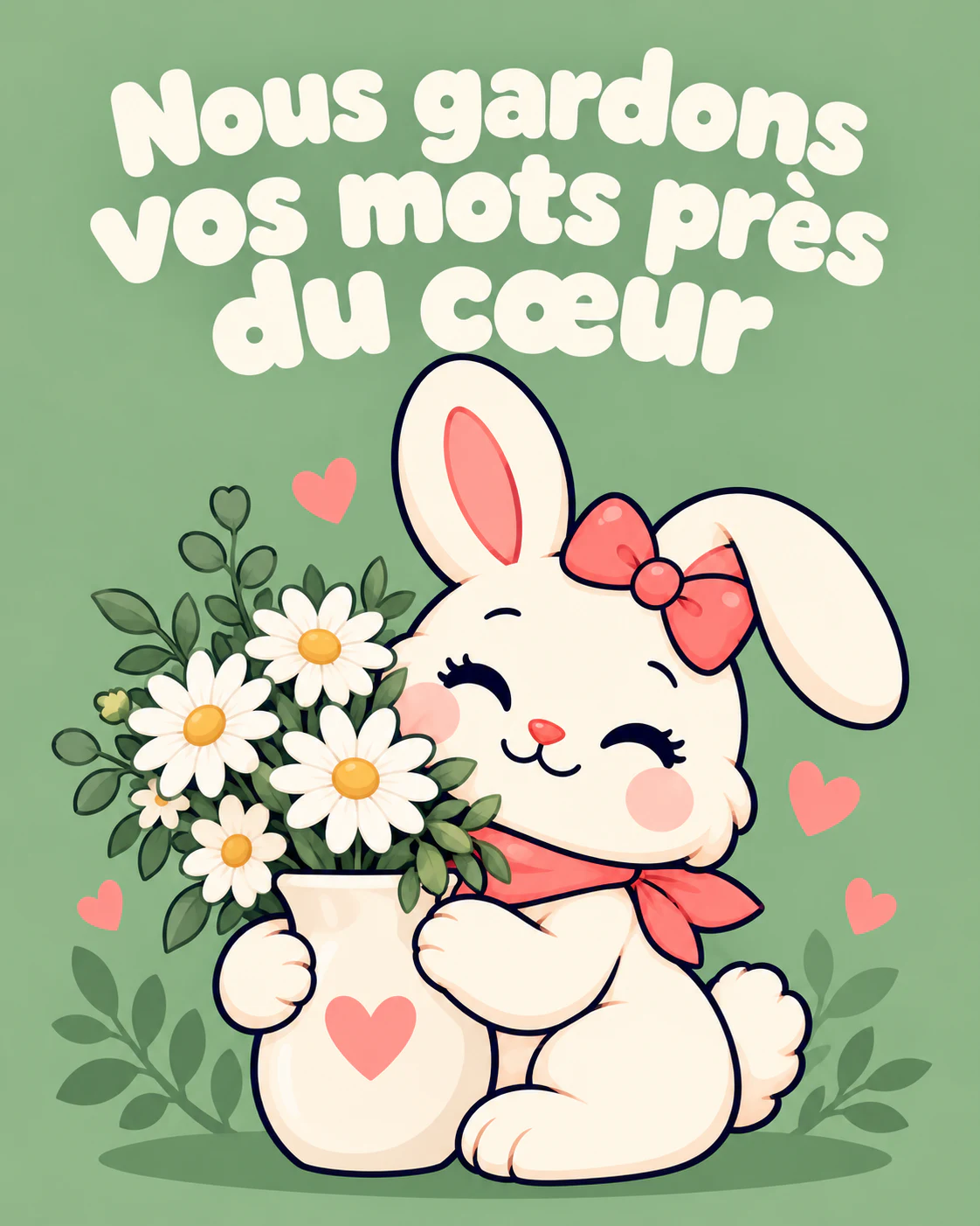 Nous gardons vos mots près du cœur