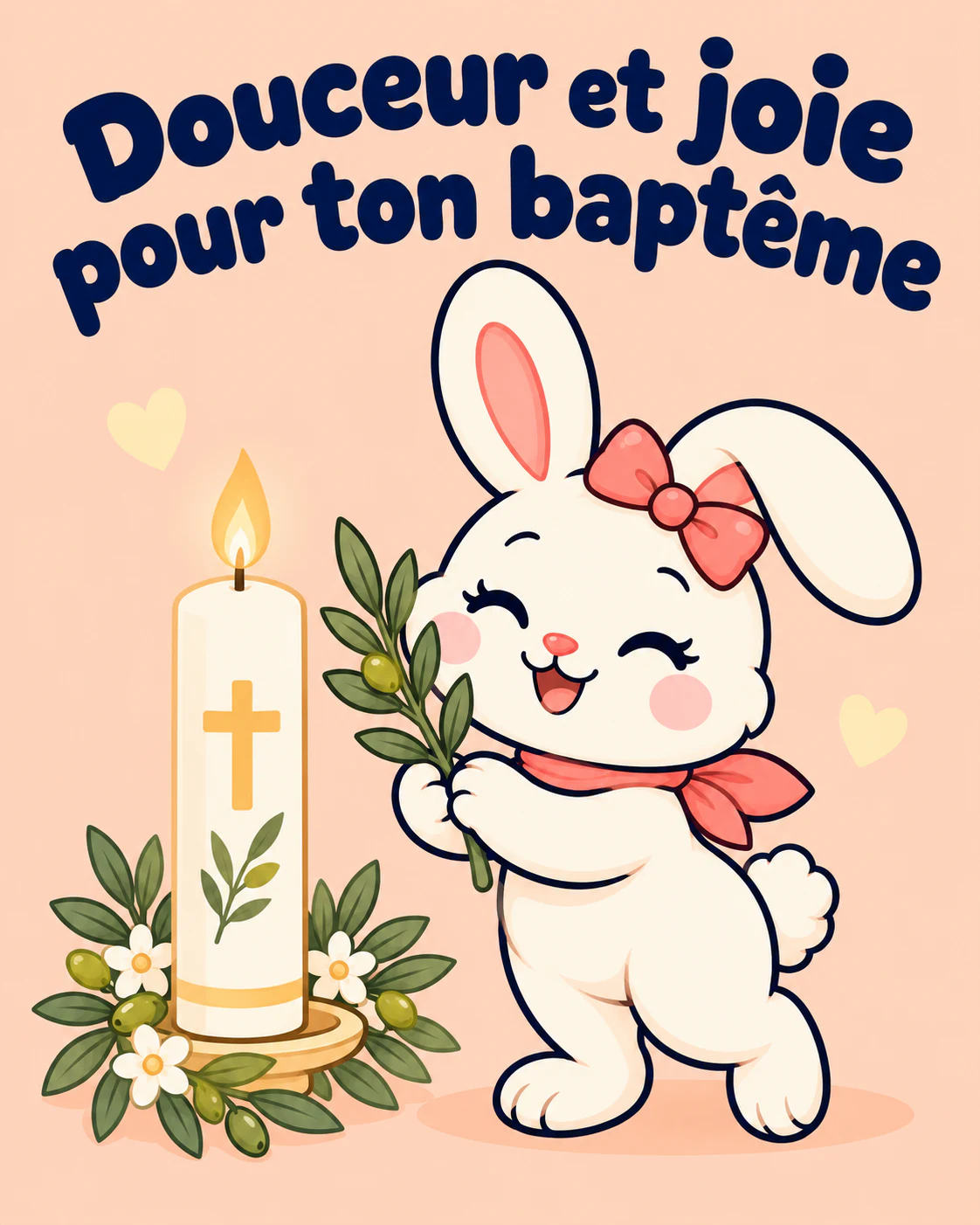 Douceur et joie pour ton baptême
