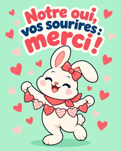 Notre oui, vos sourires : merci !