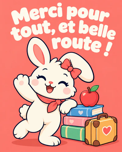 Merci pour tout, et belle route !
