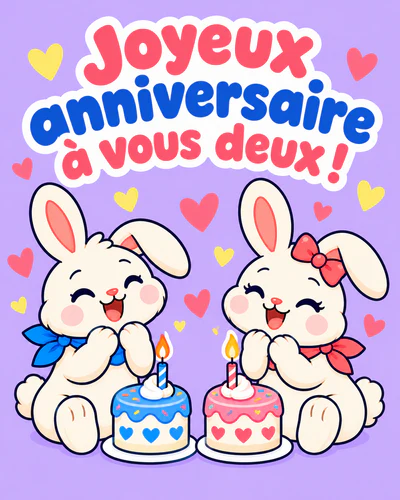 Joyeux anniversaire à vous deux !