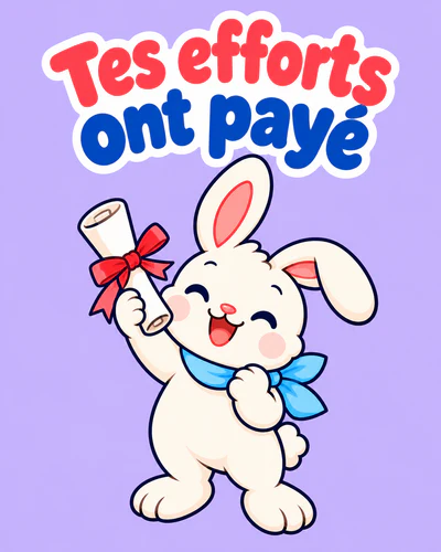 Tes efforts ont payé
