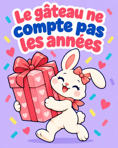 Le gâteau ne compte pas les années