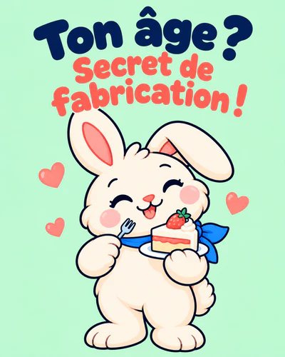 Ton âge ? Secret de fabrication !