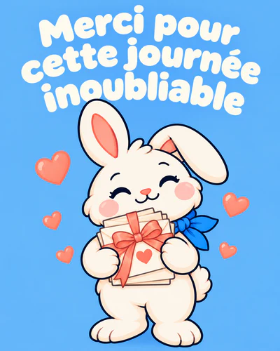 Merci pour cette journée inoubliable