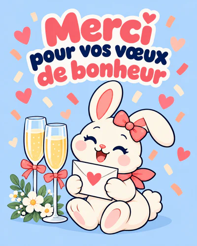 Merci pour vos vœux de bonheur