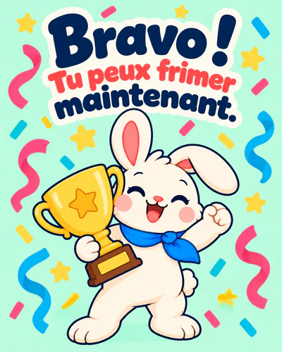 Bravo ! Tu peux frimer maintenant.