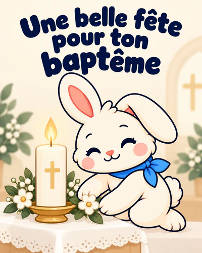 Une belle fête pour ton baptême