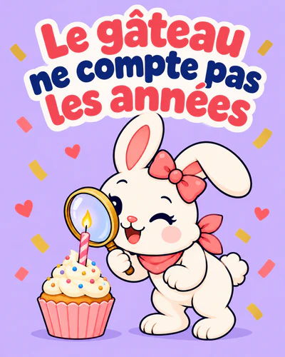 Le gâteau ne compte pas les années