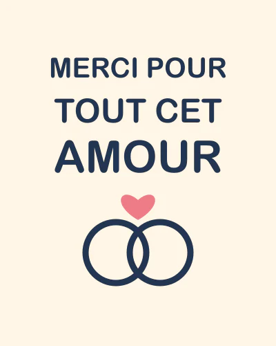 MERCI POUR TOUT CET AMOUR