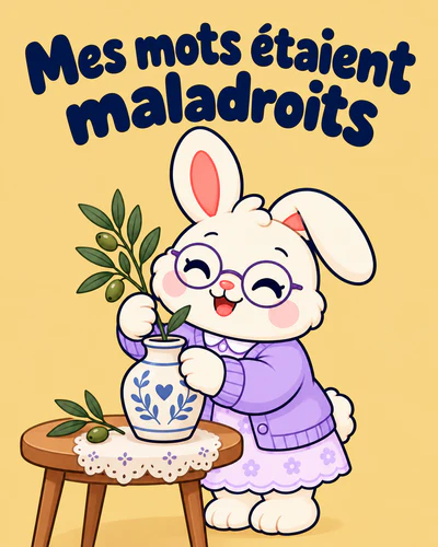 Mes mots étaient maladroits