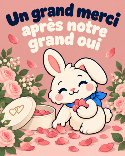 Un grand merci après notre grand oui