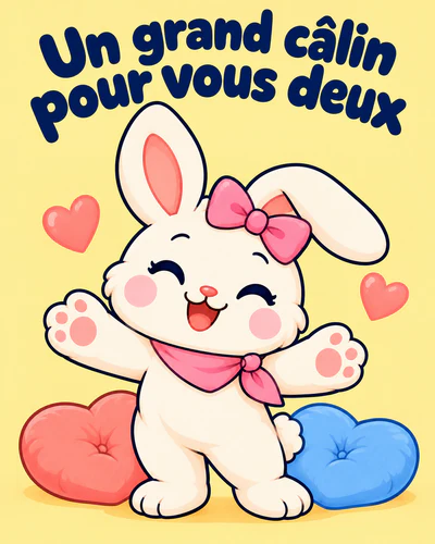 Un grand câlin pour vous deux