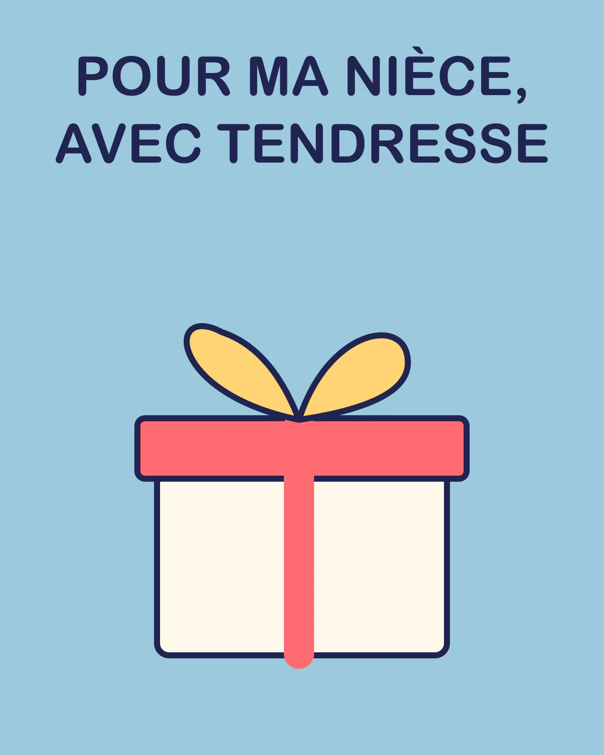 Pour ma nièce, avec tendresse
