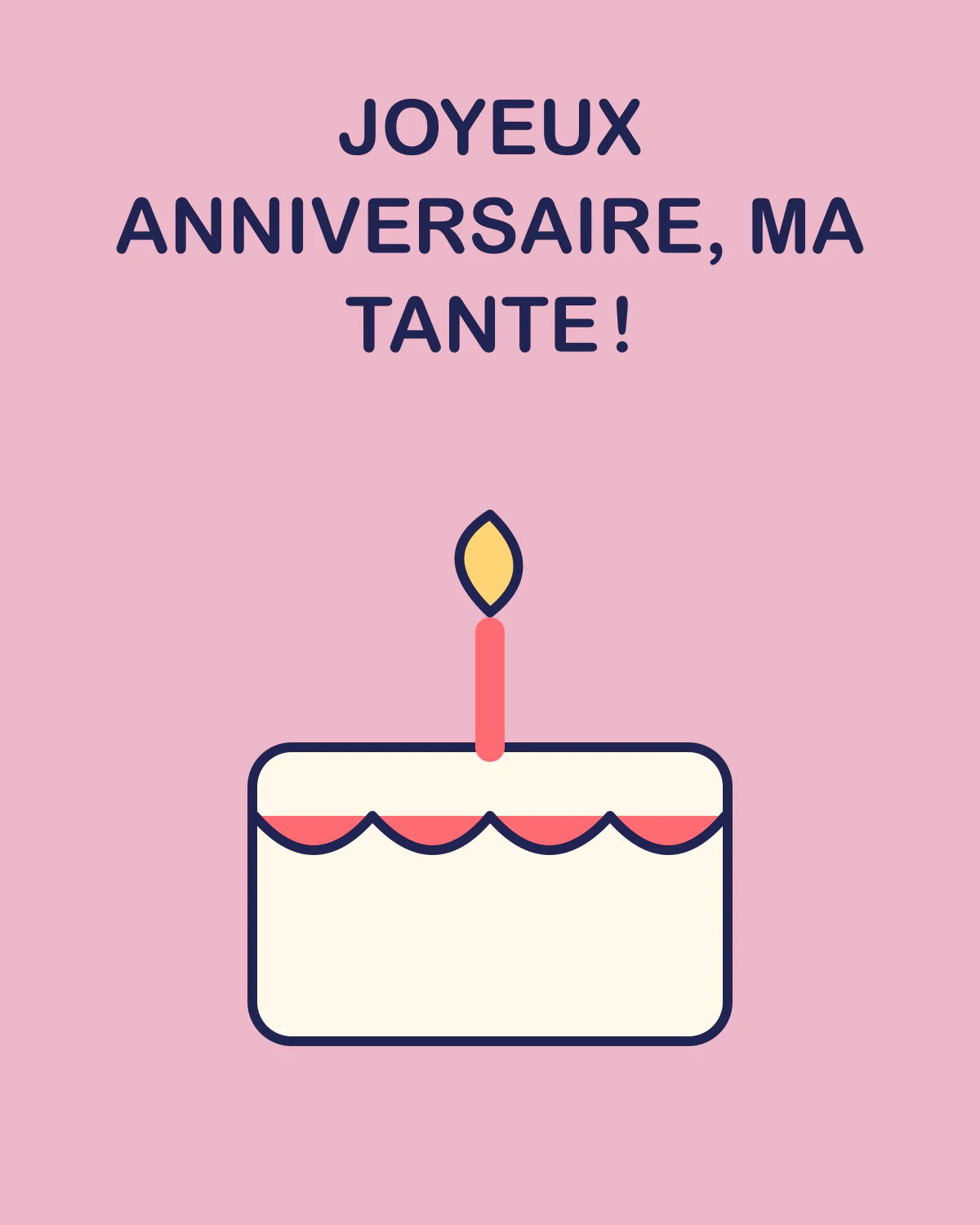 Joyeux anniversaire, ma tante !