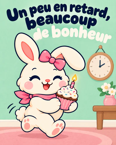 Un peu en retard, beaucoup de bonheur