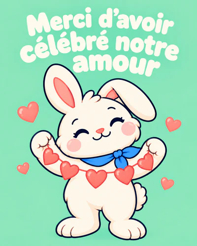 Merci d’avoir célébré notre amour