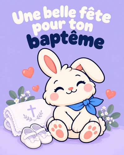 Une belle fête pour ton baptême