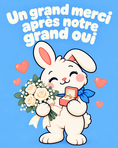 Un grand merci après notre grand oui
