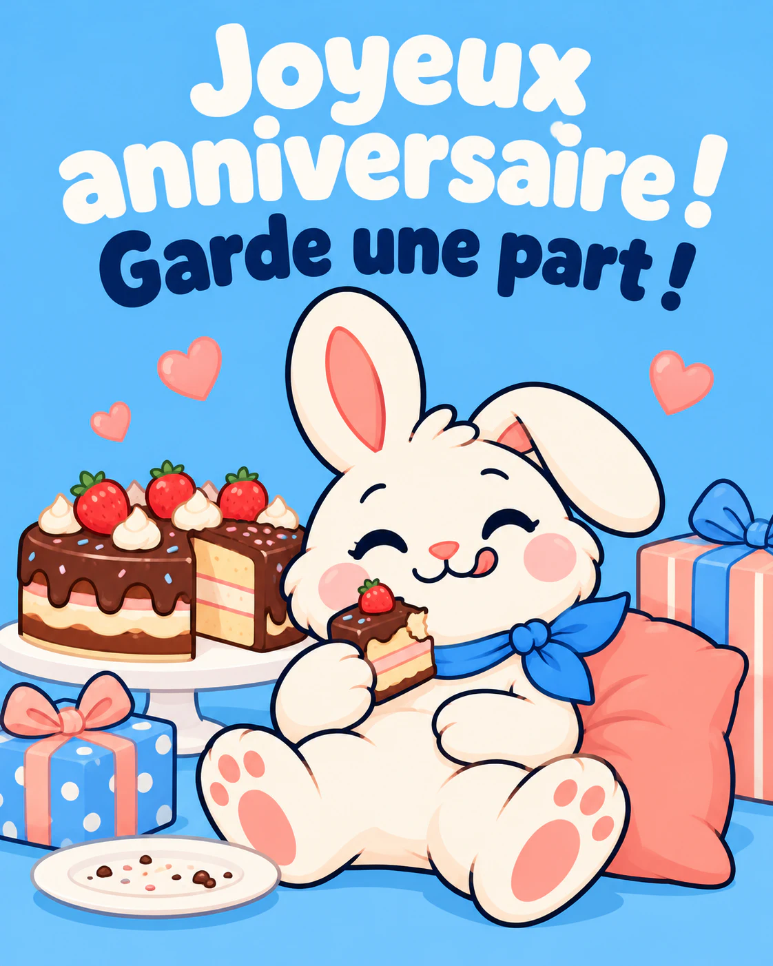 Joyeux anniversaire ! Garde une part !