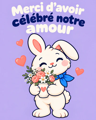 Merci d’avoir célébré notre amour