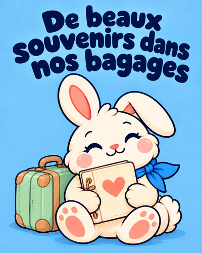 De beaux souvenirs dans nos bagages