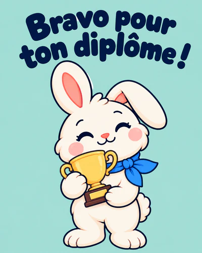 Bravo pour ton diplôme !