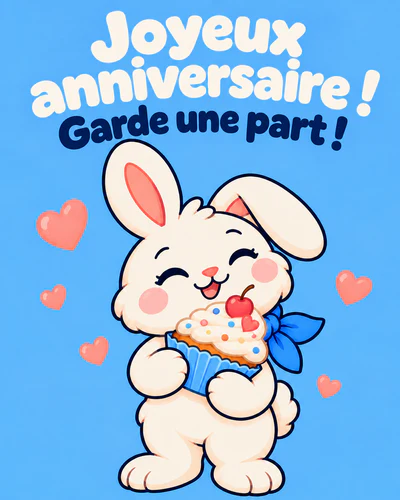 Joyeux anniversaire ! Garde une part !