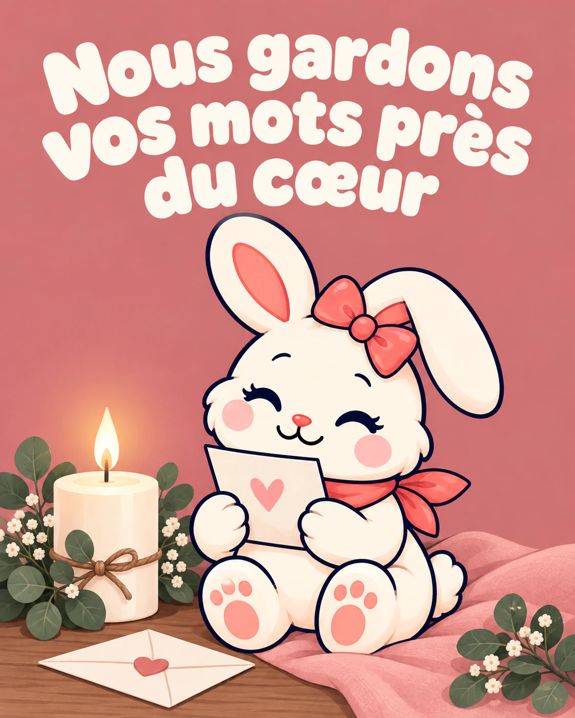 Nous gardons vos mots près du cœur