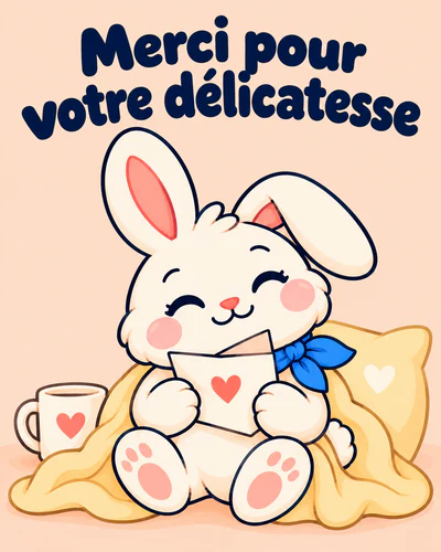 Merci pour votre délicatesse