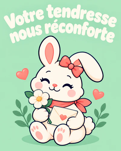 Votre tendresse nous réconforte